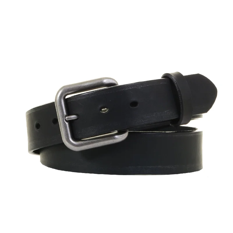 leather belt for women’s jumpsuit -B1201 - Black Harness Leather Belt