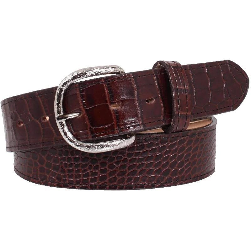 casual leather belt for men’s jeans -B801B - Mini Africana Brown Belt