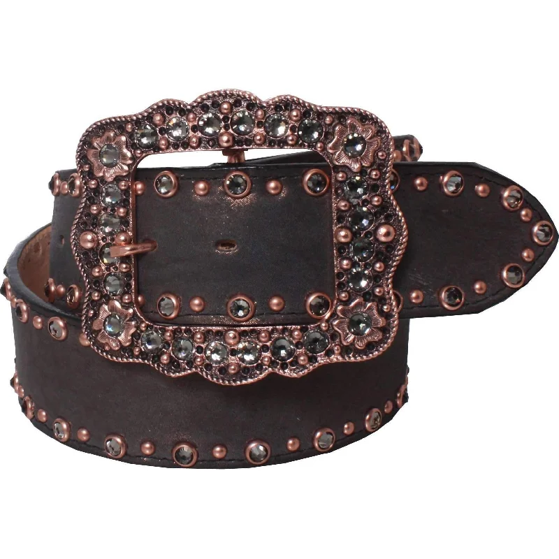 casual waist belt with modern buckle -CLEARANCE - Grand Prairie Black Belt - B756