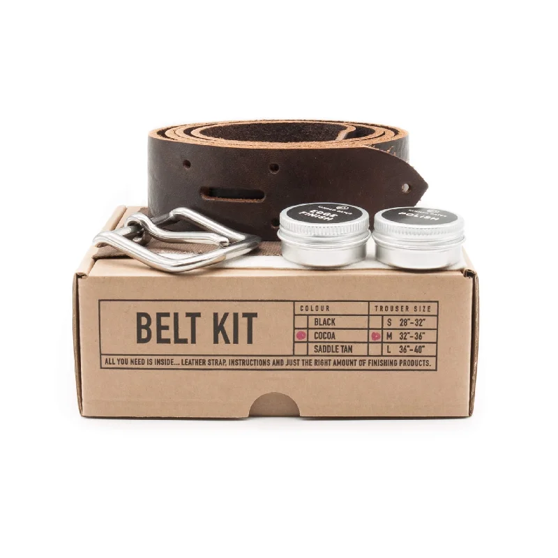 trendy wide waist belt with metallic accents -Be The Maker Leather Belt Kit