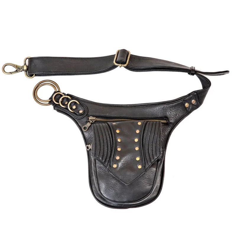 stylish belt for leather pants -Leather Trapp Belt - Black