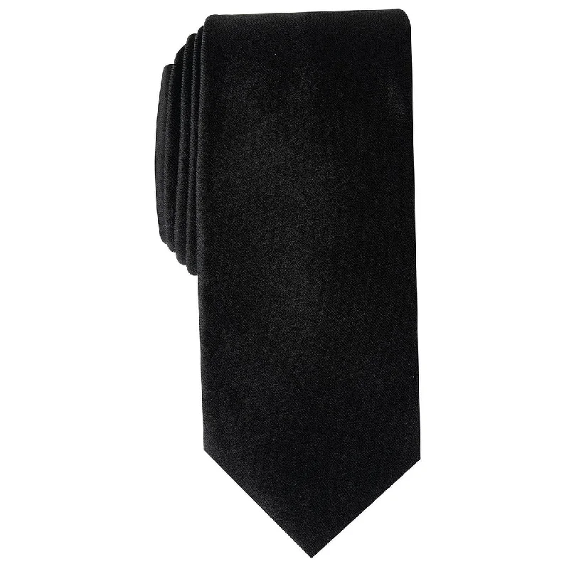 professional necktie designs for weddings-Alfani Men's Slim Velvet Tie Black Size Regular