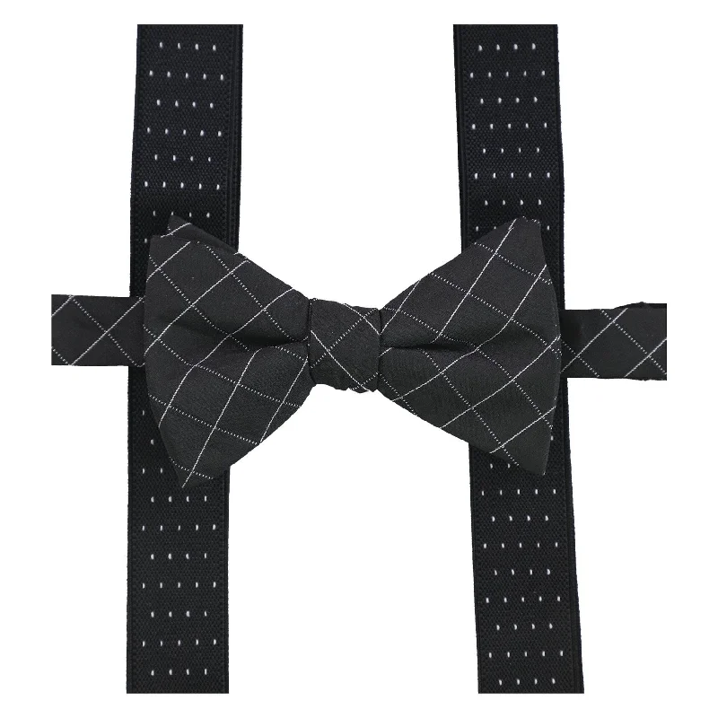 affordable silk ties for business professionals-Alfani Mens Suspender Combo Neck Tie Set - One Size