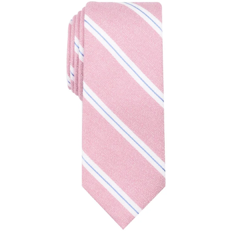 silk necktie sets for office wear-bar III Mens Petra Stripe Self-tied Necktie, Pink, One Size - One Size