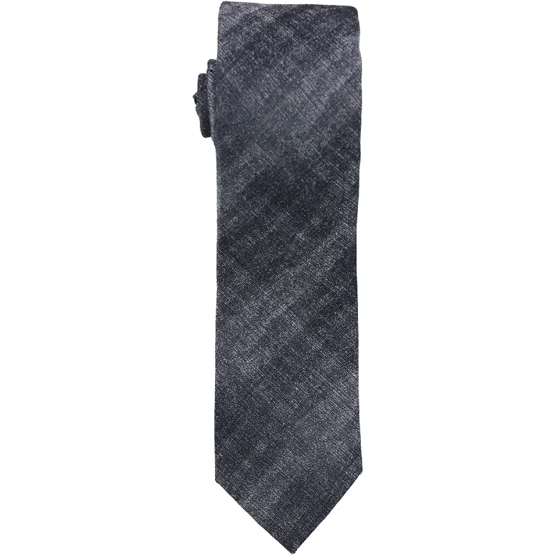 modern silk necktie collections-Calvin Klein Mens Washed Indigo Self-tied Necktie, Grey, One Size - One Size