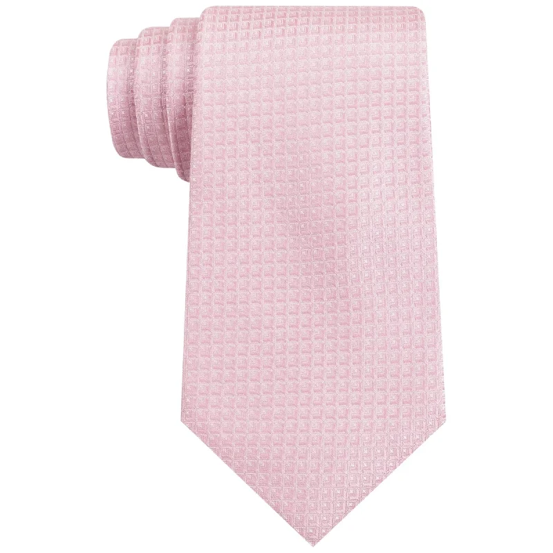 formal silk bow ties for men-Club Room Mens Equity Self-tied Necktie, Pink, One Size - One Size