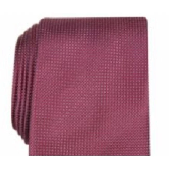 classic men's necktie collections for weddings-Club Room Men's Wallace Silk Blend Pindot Neck Tie Red Size Regular