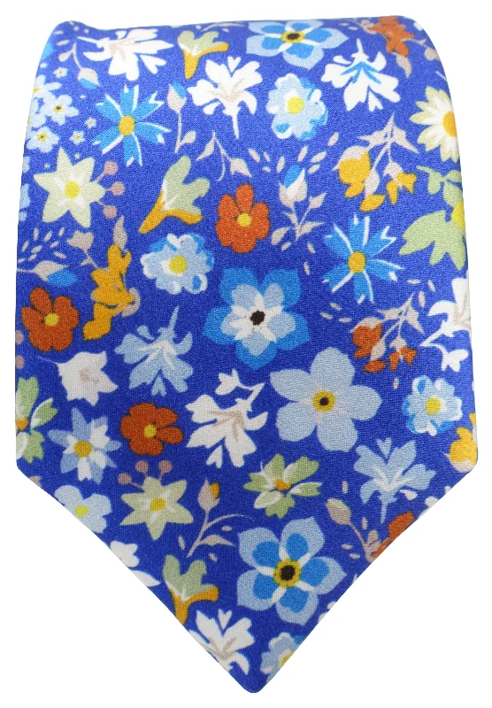 men's formal silk bow ties-Forget me not Tie