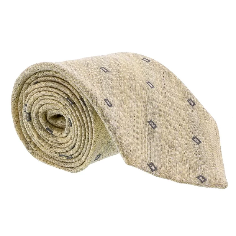 best necktie designs for office wear-Gianfranco Ferre J043 U6K Beige Silk Mens Tie for mens