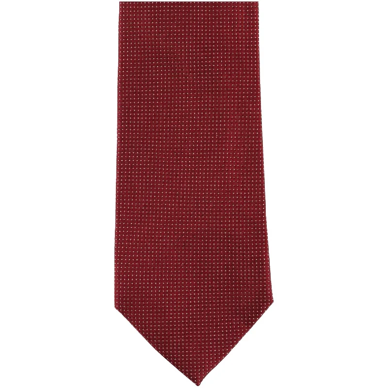 designer men's necktie options-Kenneth Cole Mens Pindot Self-tied Necktie, Red, One Size - One Size