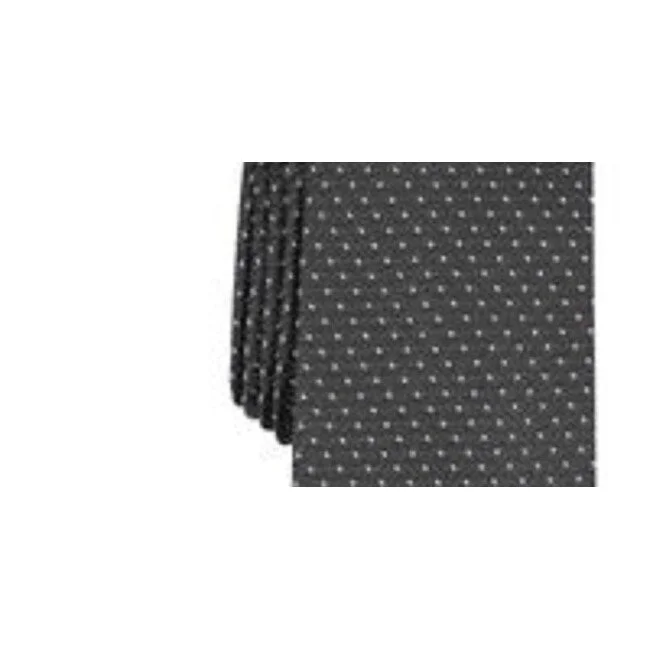 formal silk necktie options-Kenneth Cole Reaction Men's Speckle Solid Slim Tie Black Size Regular