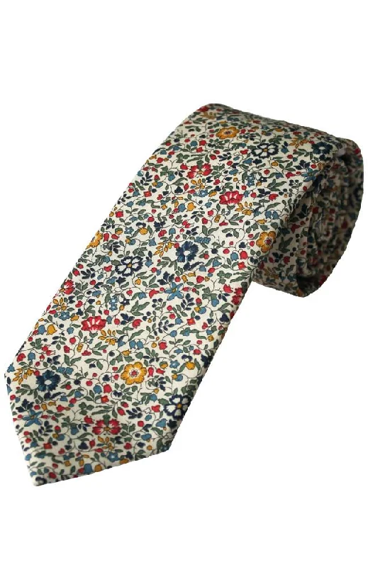 affordable designer wedding necktie sets-Liberty Print Tie and Hankie