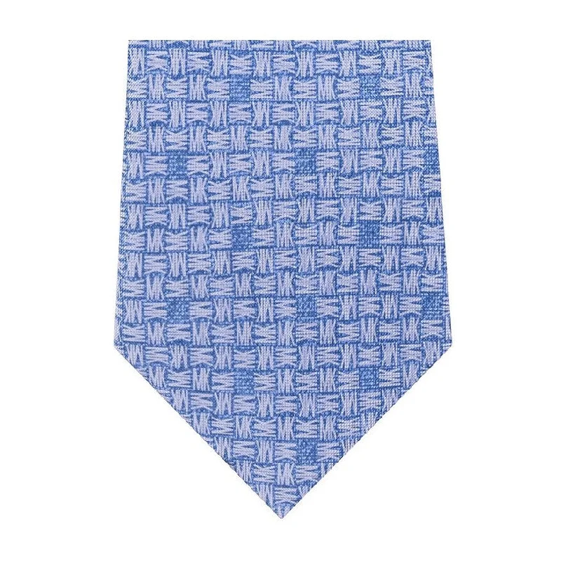 silk necktie sets for professional events-Michael Kors Men's Classic Crosshatch Logo Silk Twill Tie Navy Size Regular