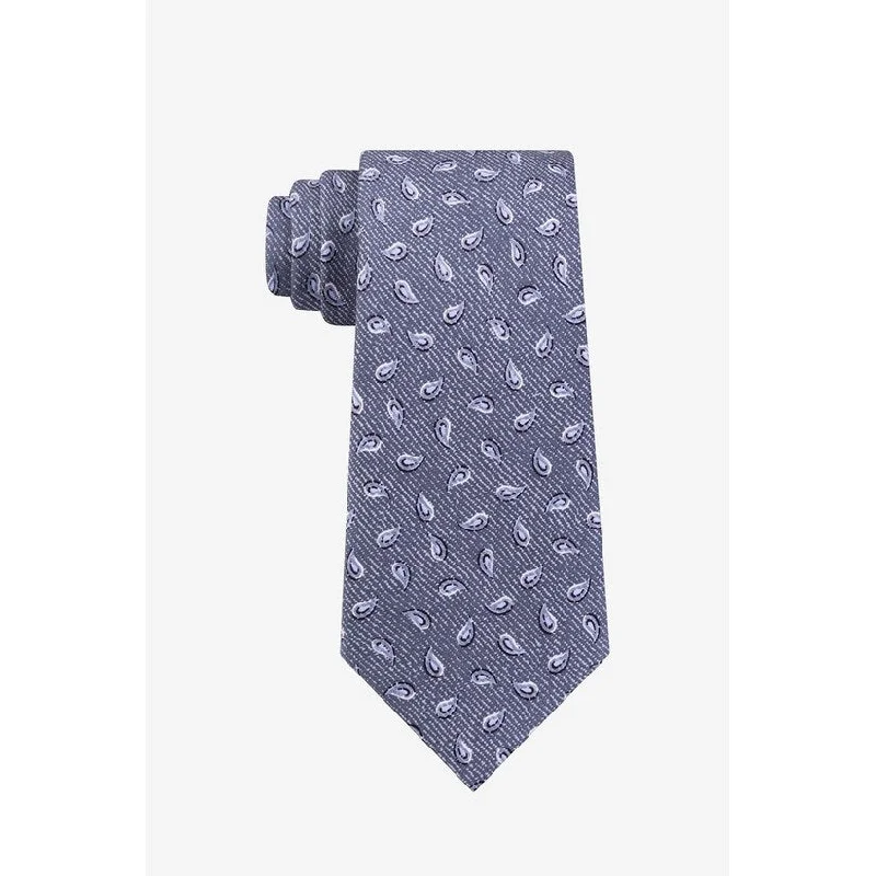 luxurious silk necktie brands-Michael Kors Men's Classic Tossed Pine Silk Twill Tie Gray Size Regular