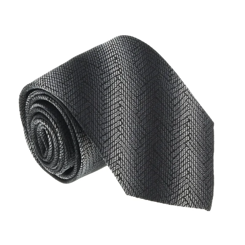 stylish men's bow ties-Missoni U4547 Gray/Black Graphic 100% Silk Tie for mens