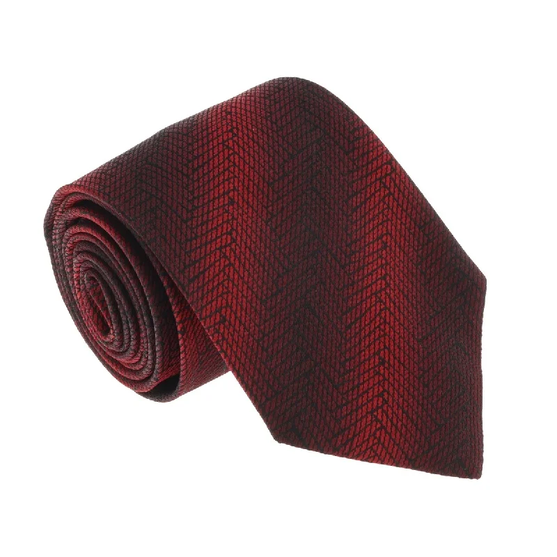 luxury wedding bow ties-Missoni U4547 Red/Black Graphic 100% Silk Tie for mens