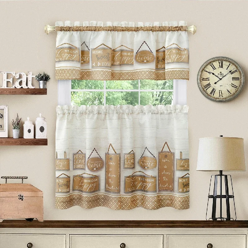 elegant business tie options-Modern Farmhouse Tier and Valance Window Curtain Set