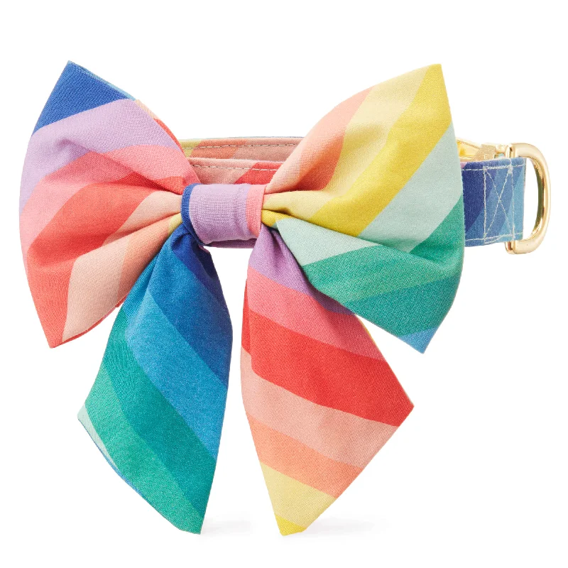 luxury silk wedding necktie packs-Over the Rainbow Lady Bow Collar