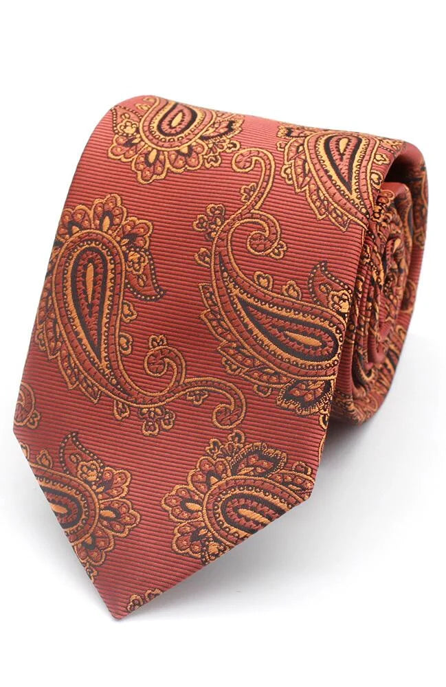 stylish wedding silk necktie designs-Bold Paisley Tie and Hankie Set