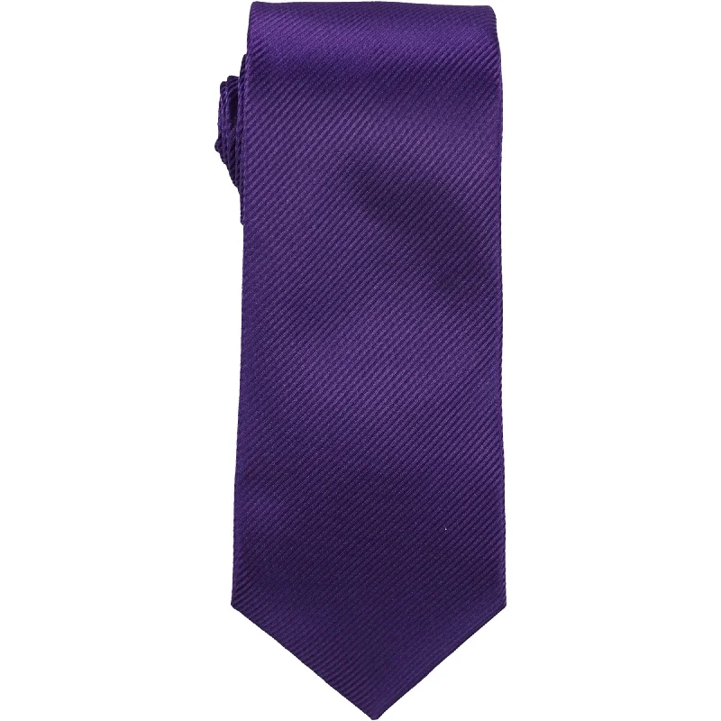 affordable luxury ties for men-Perry Ellis Mens Textured Stripe Self-tied Necktie, Purple, One Size - One Size