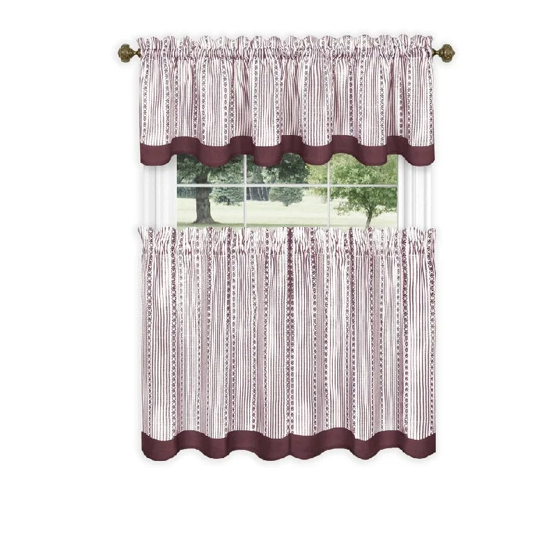 stylish necktie combinations for men-Porch & Den Lynnridge Window Curtain Tier Pair and Valance Set