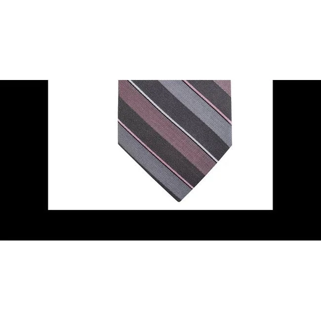 silk wedding necktie options-Ryan Seacrest Distinction Men's Bragg Slim Stripe Tie Purple Size Regular