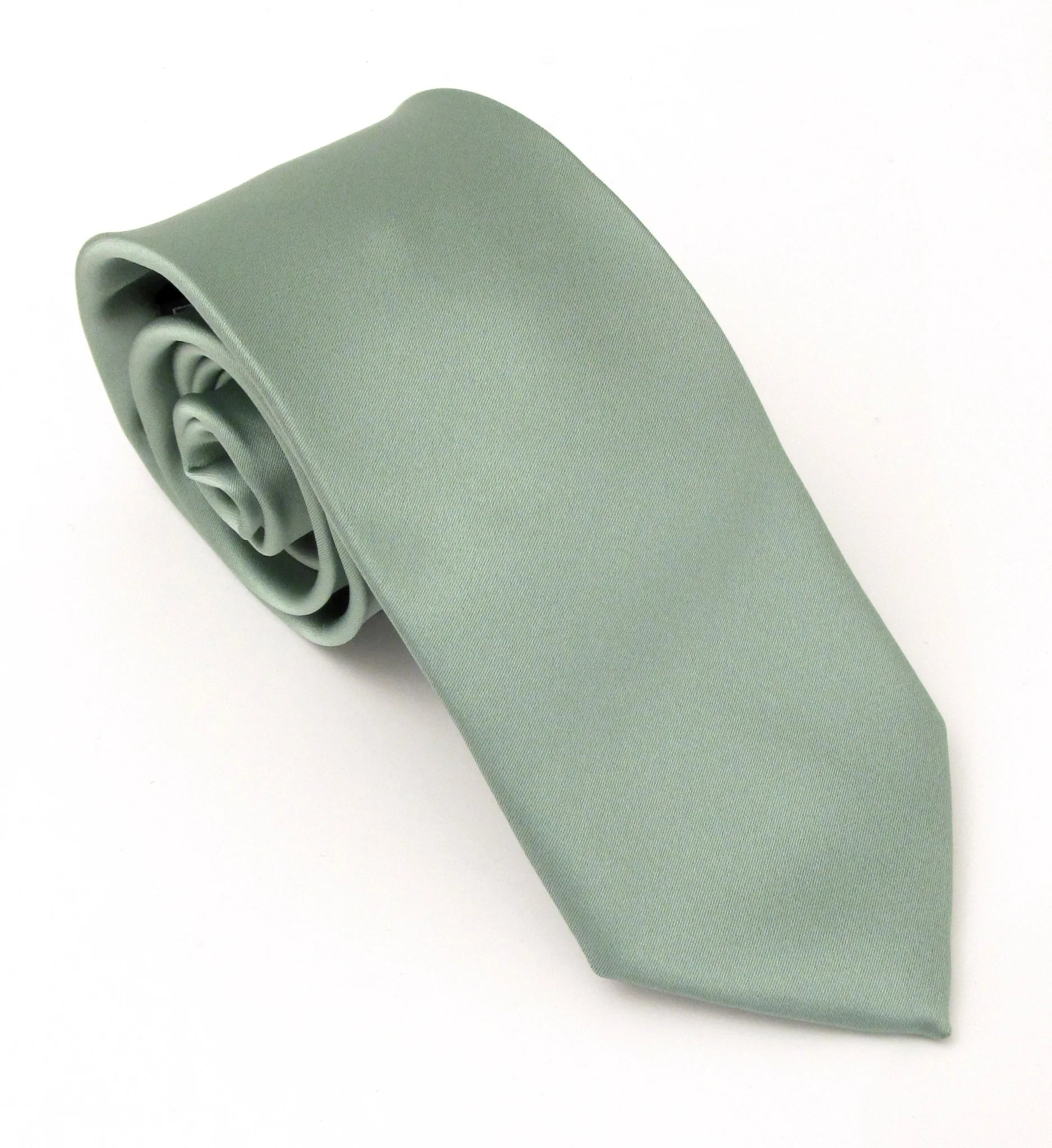 trendy silk wedding tie combinations-Sage Green