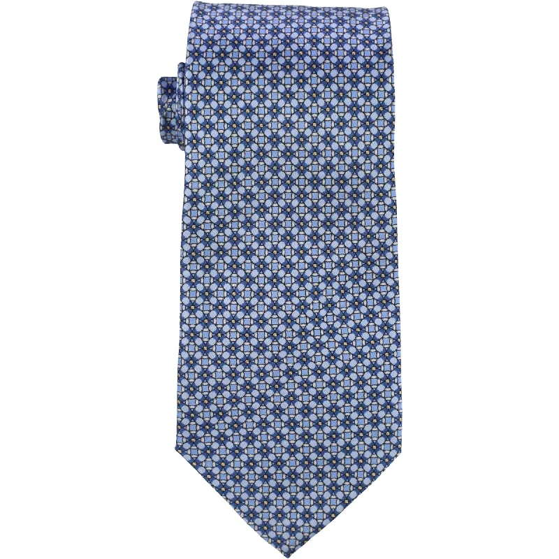 affordable silk necktie styles-The Men's Store Mens Geo Neat Silk Self-Tied Necktie - One Size