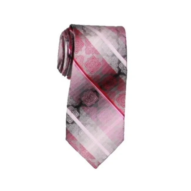 stylish necktie packs for men’s office wear-Van Heusen Men's Silk Medallion Neck Tie Pink Size Regular