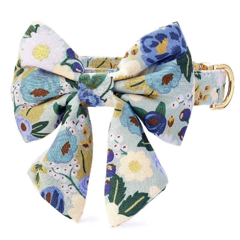 luxury silk necktie sets for office meetings-Rifle Paper Co. x TFD Vintage Blossom Lady Bow Collar