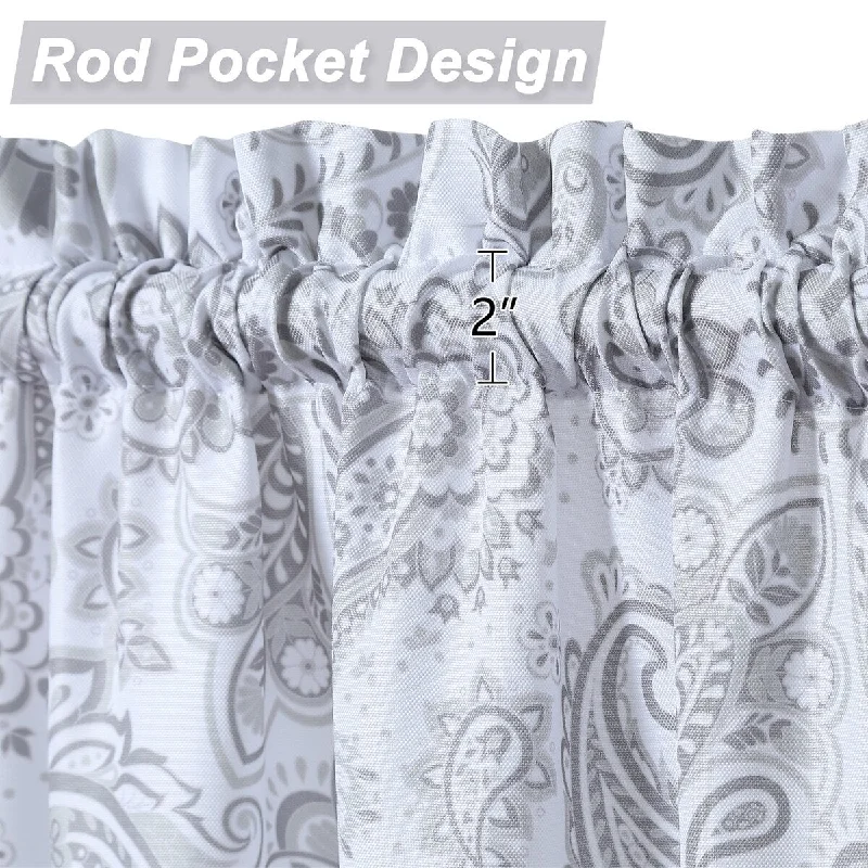 high-end wedding necktie sets-Vintage Paisley Kitchen Tier Curtains