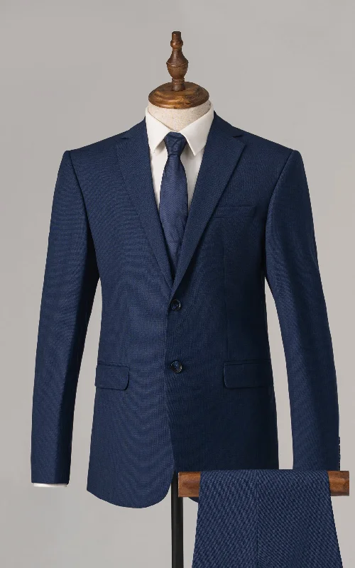 Men's casual office suit for men -2 PIECE SUIT BLUE