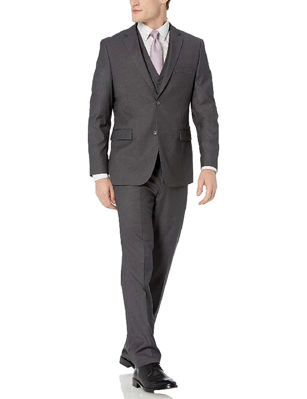 Men's office attire business suit -Adam Baker Men's Classic Fit 3-Piece (Jacket, Vets, Trousers) Vested Suit Set - Many Sizes & Colors Available