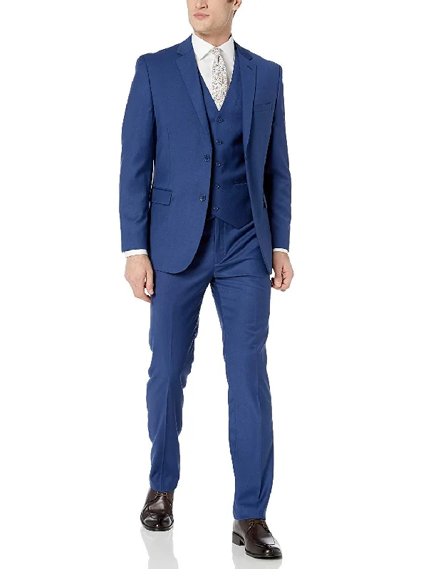 Men's wool tuxedo for office party -Adam Baker Men's Classic Fit 3-Piece (Jacket, Vets, Trousers) Vested Suit Set - Many Sizes & Colors Available