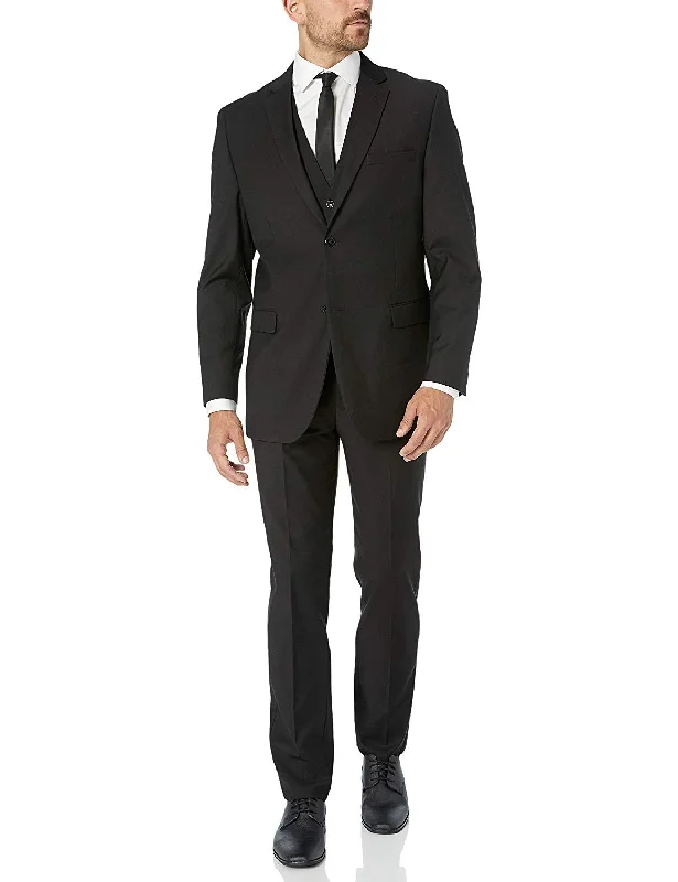 Men's formal navy business tuxedo -Adam Baker Men's Classic Fit 3-Piece (Jacket, Vets, Trousers) Vested Suit Set - Many Sizes & Colors Available