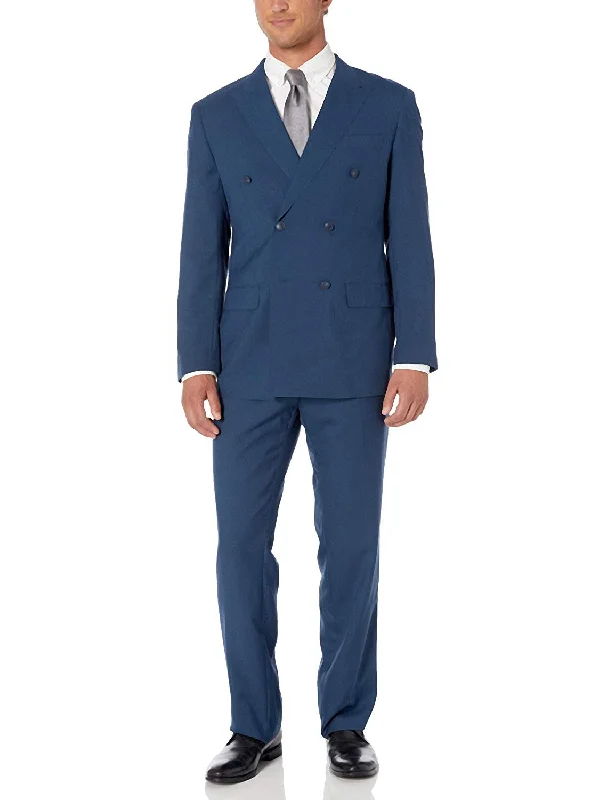 Men's slim fit business dinner suit -Adam Baker Men's Modern Fit Double-Breasted 2-Piece (Jacket & Pants) Suit - Colors