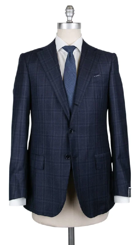 Men's luxury navy business suit -Borrelli Navy Blue Suit