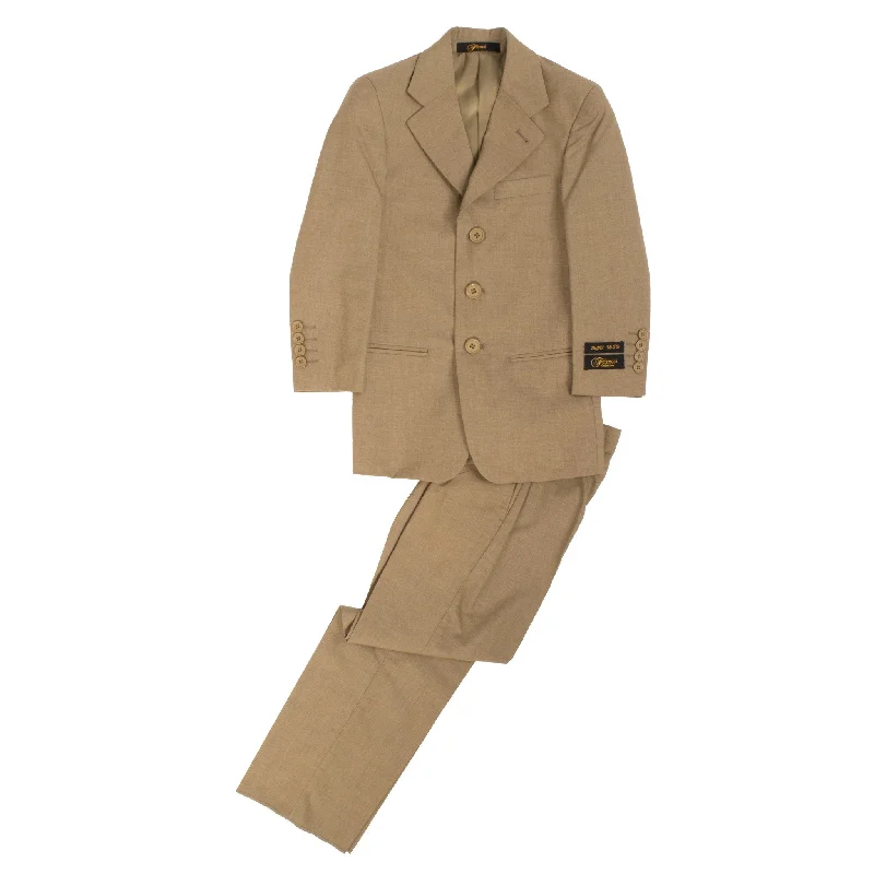 Best tuxedo suit for office events -Boys Premium Sand 2 Piece Suit