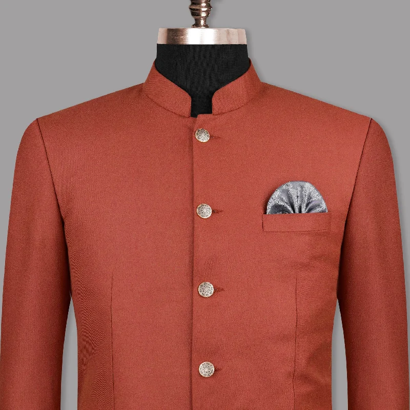 Best wedding tuxedo jacket for groom -Carmine Bandhgala/Mandarin Blazer