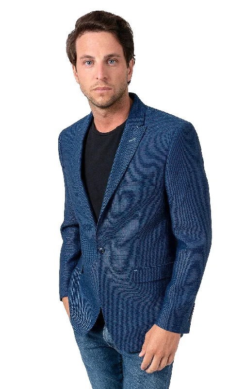 Men's custom tailored grey business suit -DANLEY NAVY BLAZER