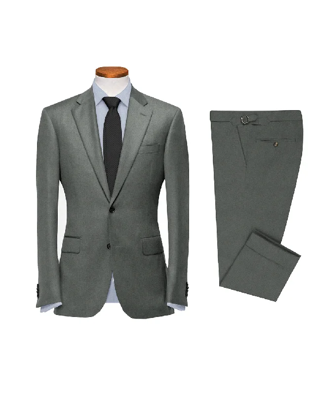 Men's office tuxedo jacket for business -Dugdale New Fine Worsted Tropical Wool Suit- Grey