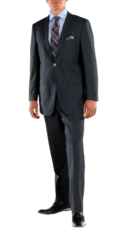 Men's modern checkered tuxedo jacket -Ford Navy Blue Regular Fit 2 Piece Suit