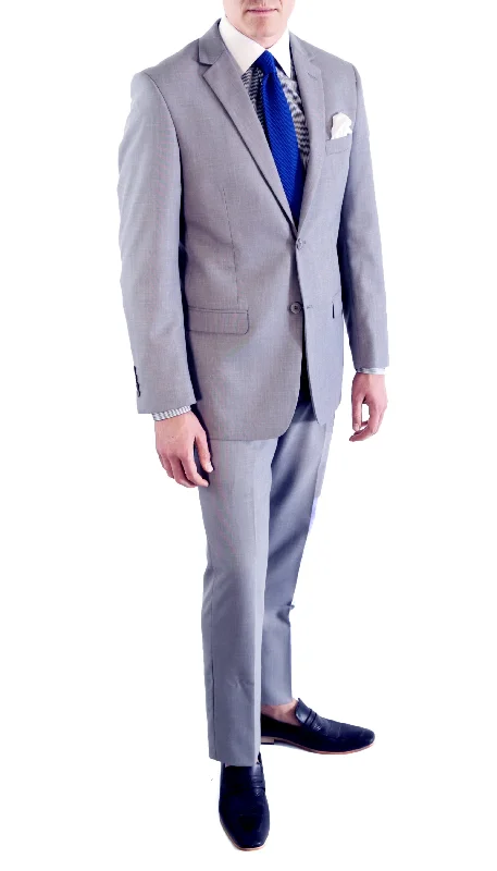 Men's formal office wedding suit -Hart Collection-2 Piece Light Grey Slim Fit Suit