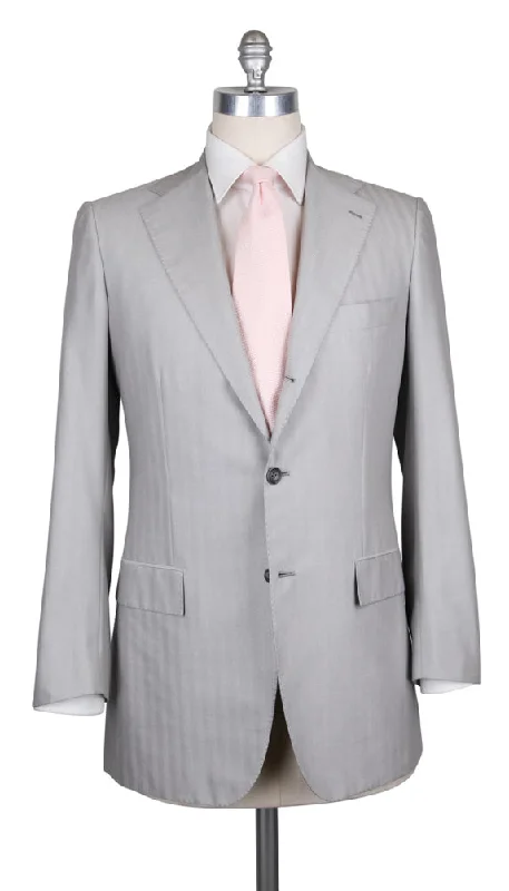 Men's wedding formal tuxedo suit -Kiton Light Gray Suit