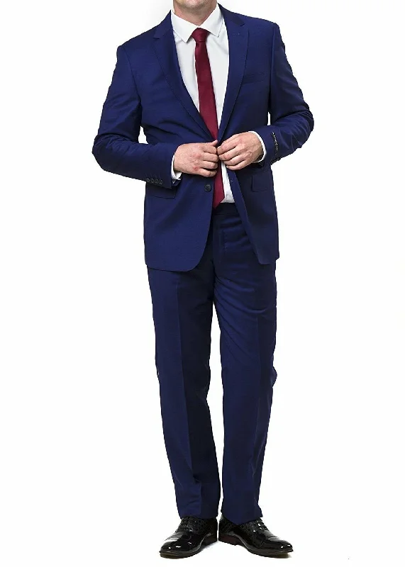 Men's designer navy tuxedo for wedding -London Fog Men's Savy Slim Fit 2-Piece Single Breasted Solid Wool Suit - Colors - CLEARANCE, FINAL SALE!