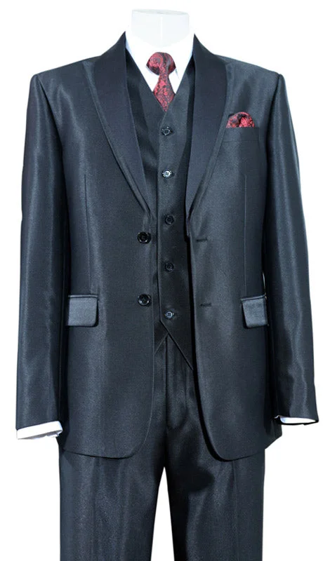 Men's charcoal business formal suit -Men's Designer Suit 5702V5