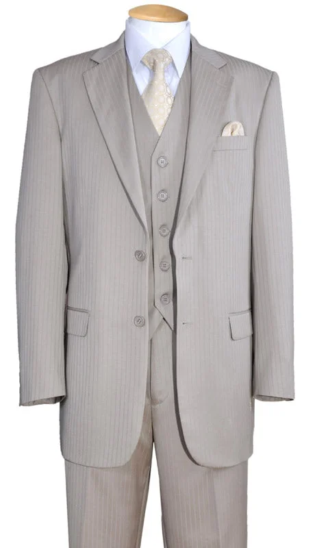 Men's tailored grey business suit -Men's Designer Suit 5702V3