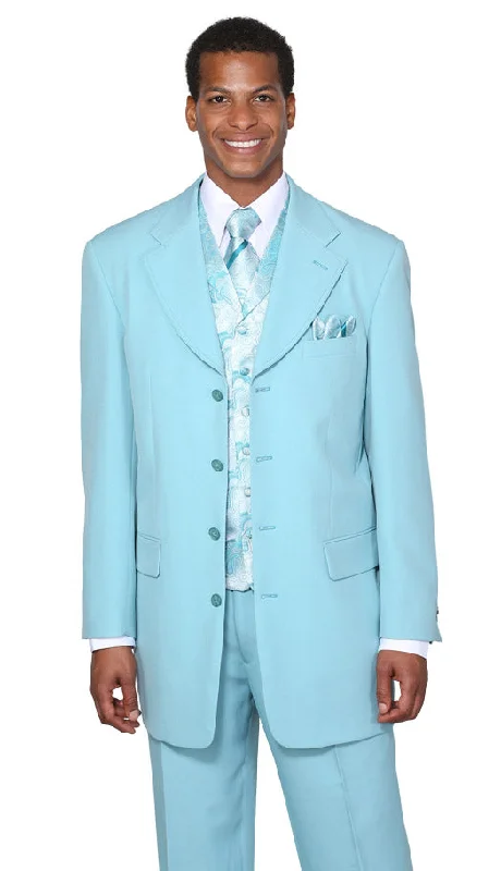 Men's tailored blue business tuxedo -Men's Designer Suit 6903V