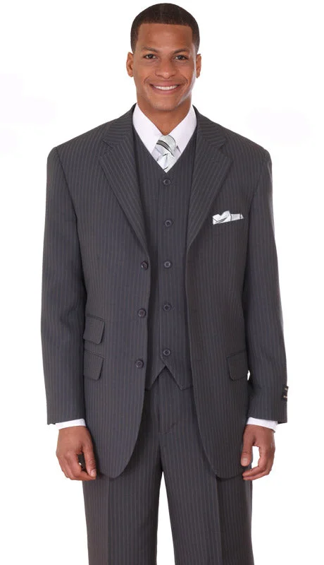 Men's grey wool formal tuxedo -Men's Designer Suit 802V