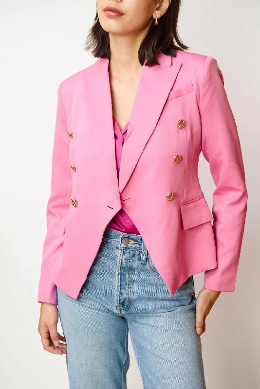 Men's elegant velvet tuxedo -Phelps Blazer In Candy Pink